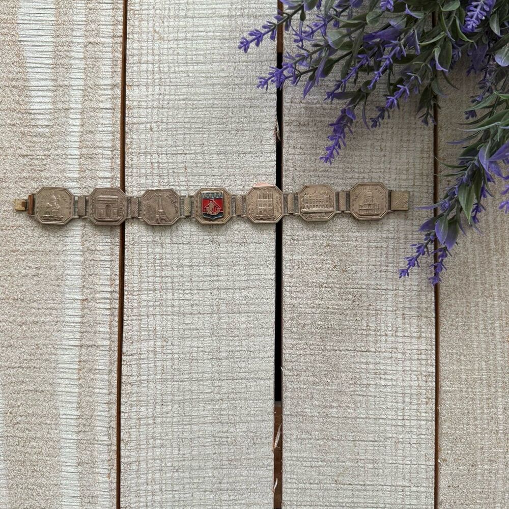 VINTAGE 1930s/1940s Paris Souvenir Link Bracelet